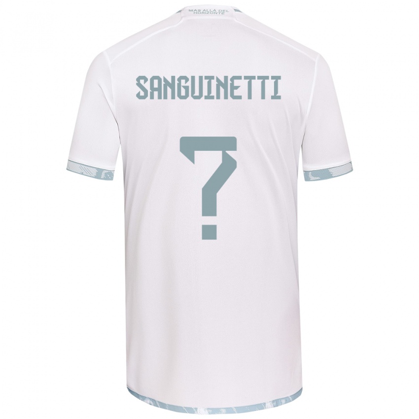 Niño Camiseta Fernando Osorio Sanguinetti #0 Gris Blanco 2ª Equipación 2024/25 La Camisa