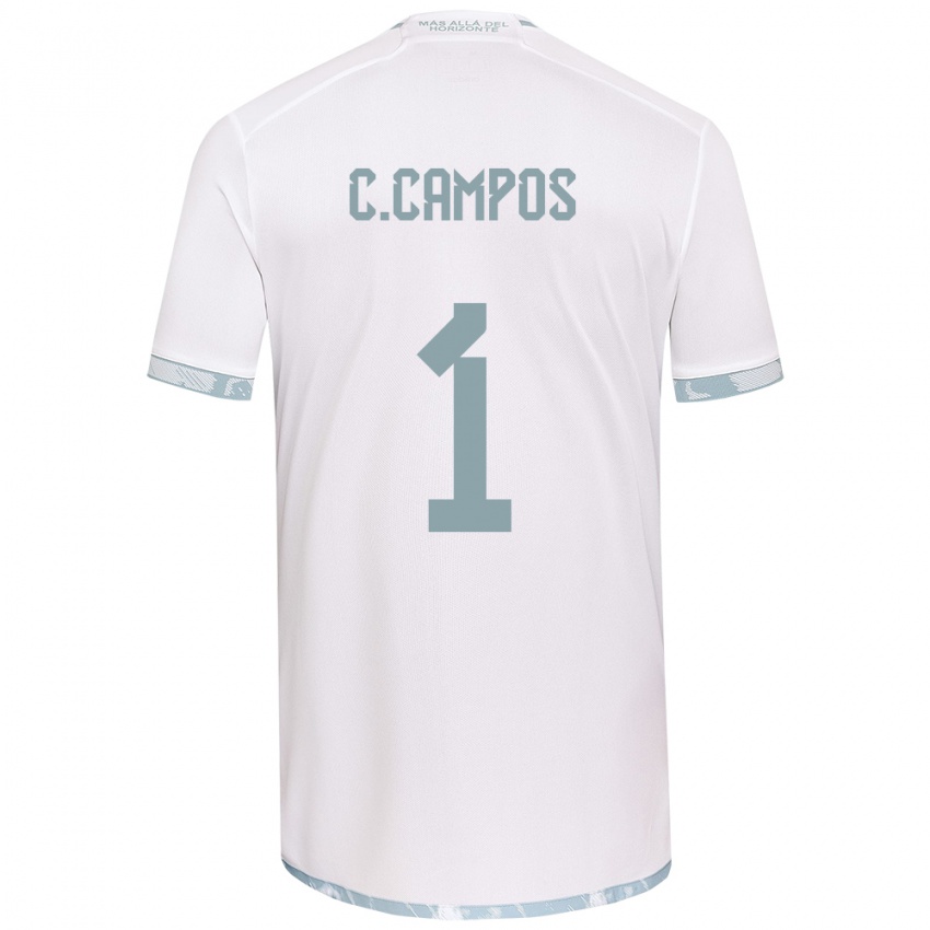 Niño Camiseta Cristóbal Campos #1 Gris Blanco 2ª Equipación 2024/25 La Camisa