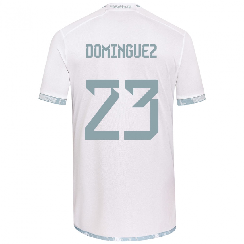 Niño Camiseta Nery Domínguez #23 Gris Blanco 2ª Equipación 2024/25 La Camisa