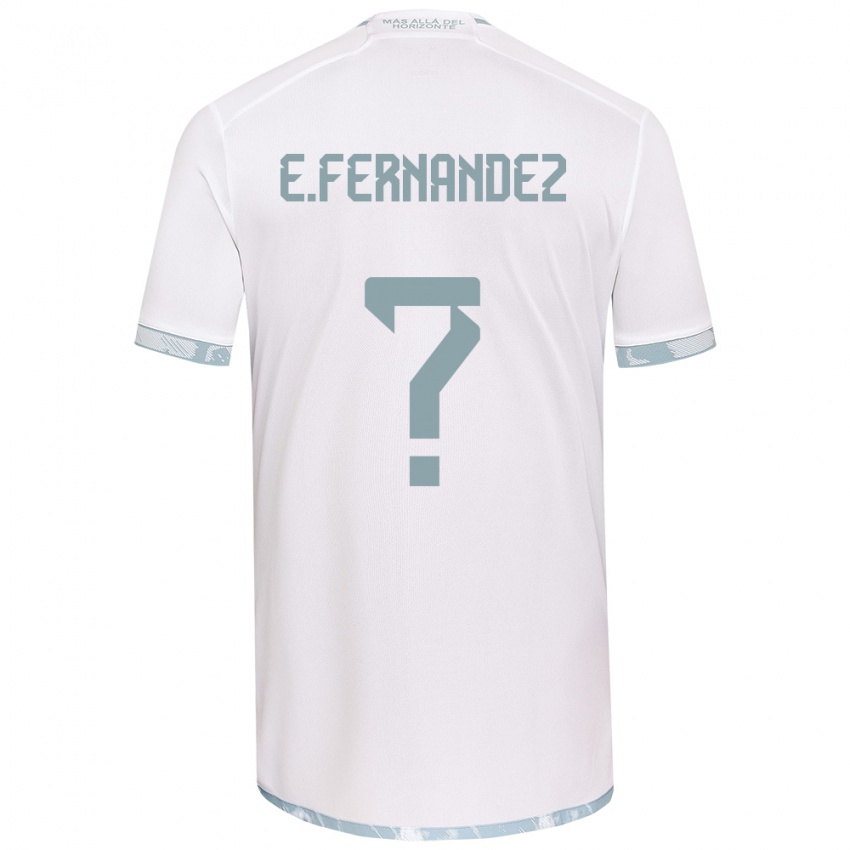 Niño Camiseta Enzo Fernández #0 Gris Blanco 2ª Equipación 2024/25 La Camisa