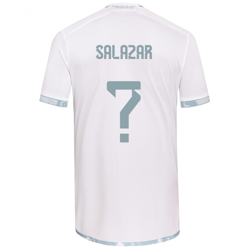 Niño Camiseta Yahir Salazar #0 Gris Blanco 2ª Equipación 2024/25 La Camisa