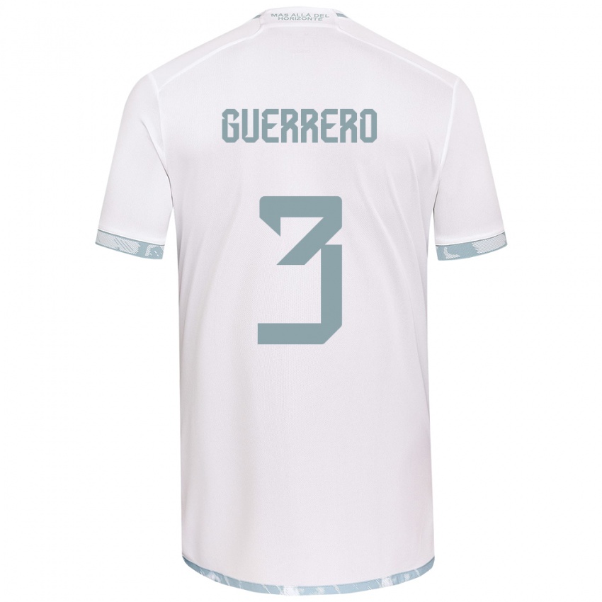 Niño Camiseta Carla Guerrero #3 Gris Blanco 2ª Equipación 2024/25 La Camisa