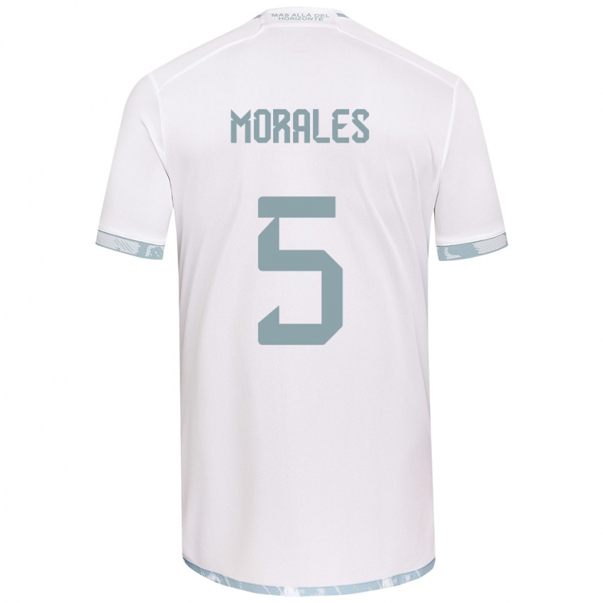 Niño Camiseta Mariana Morales #5 Gris Blanco 2ª Equipación 2024/25 La Camisa