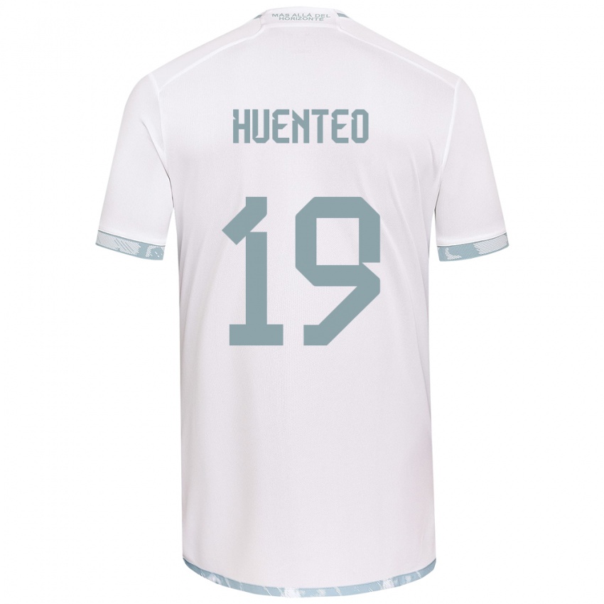 Niño Camiseta Yessenia Huenteo #19 Gris Blanco 2ª Equipación 2024/25 La Camisa