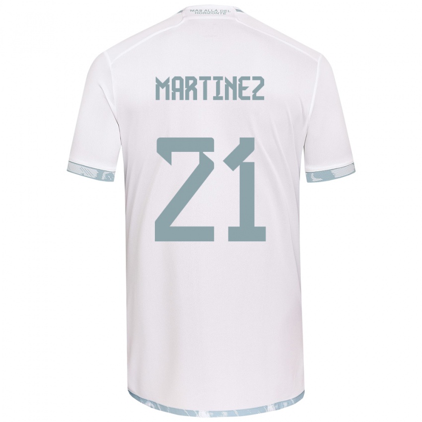 Niño Camiseta Maria Martínez #21 Gris Blanco 2ª Equipación 2024/25 La Camisa