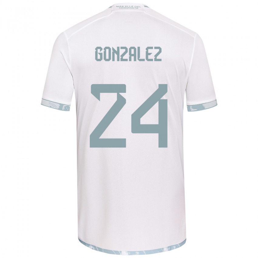 Niño Camiseta Emma González #24 Gris Blanco 2ª Equipación 2024/25 La Camisa