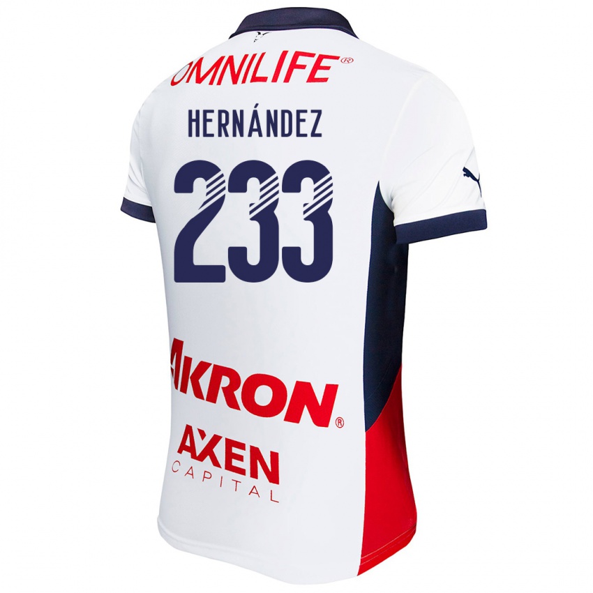 Niño Camiseta Zinedine Hernández #233 Blanco Rojo Azul 2ª Equipación 2024/25 La Camisa