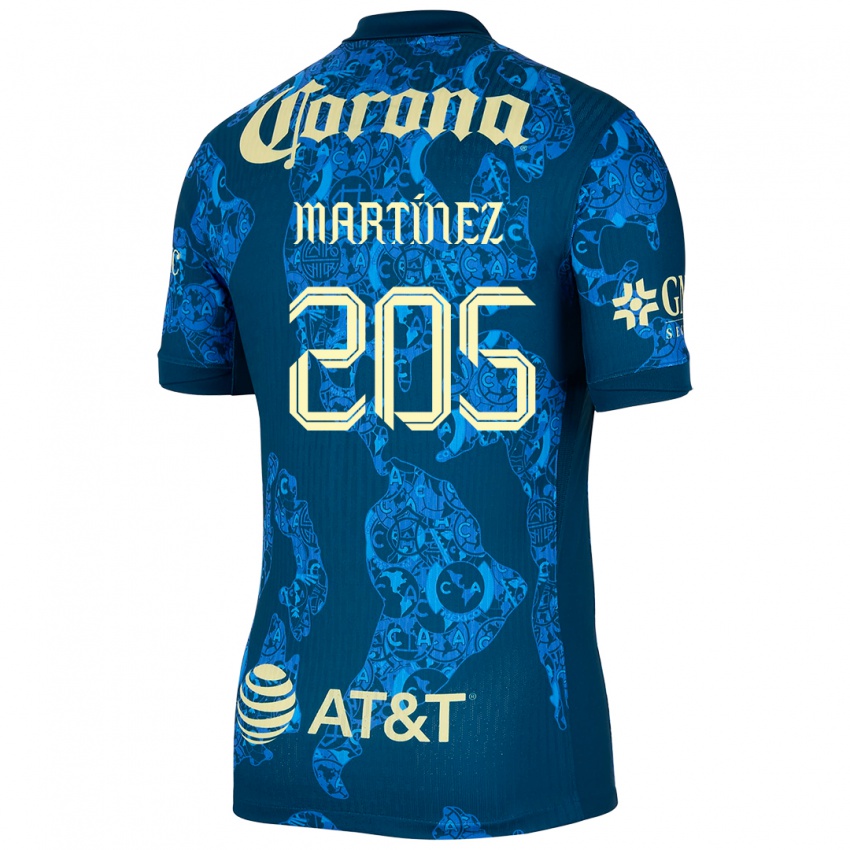 Niño Camiseta Sebastián Martínez #205 Azul Amarillo 2ª Equipación 2024/25 La Camisa