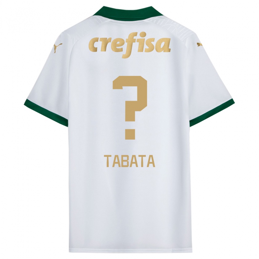 Niño Camiseta Bruno Tabata #0 Blanco Verde 2ª Equipación 2024/25 La Camisa