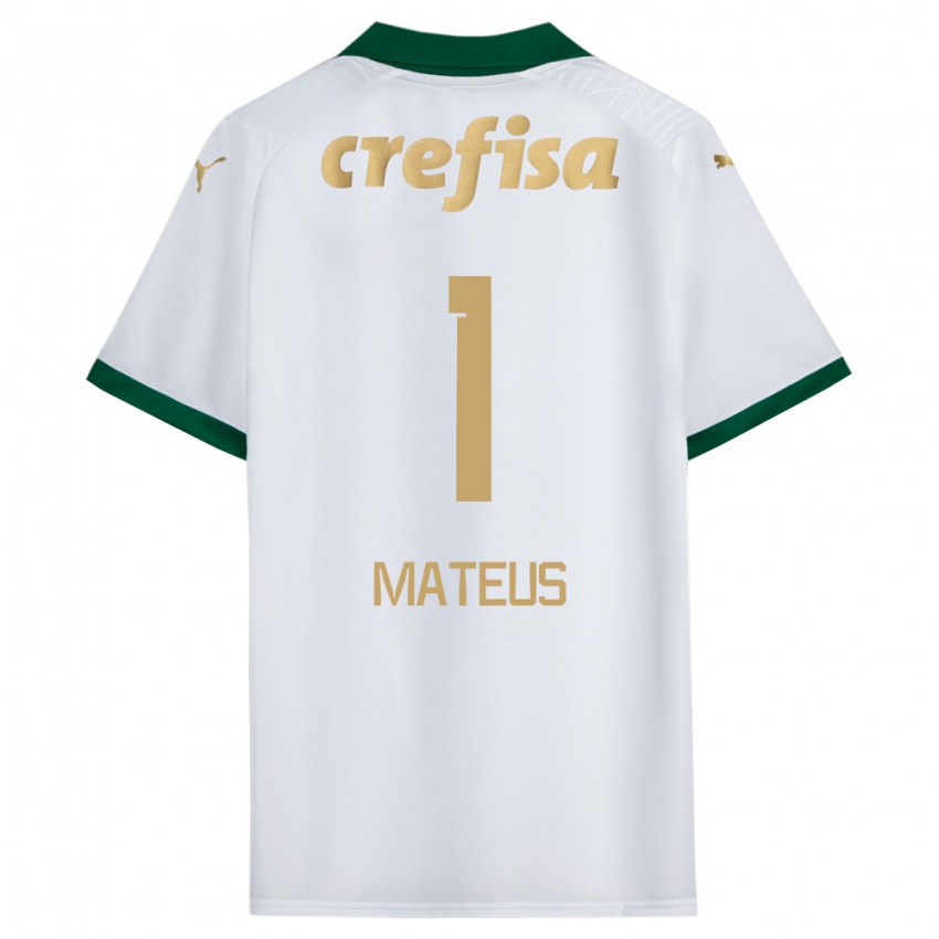 Niño Camiseta Mateus #1 Blanco Verde 2ª Equipación 2024/25 La Camisa