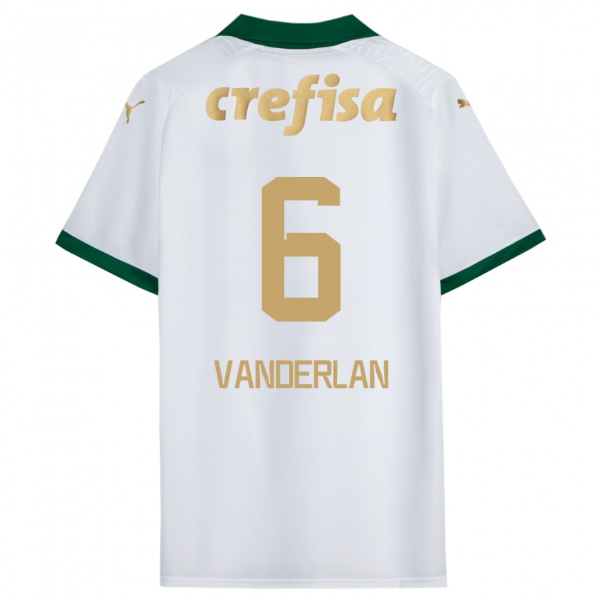 Niño Camiseta Vanderlan #6 Blanco Verde 2ª Equipación 2024/25 La Camisa