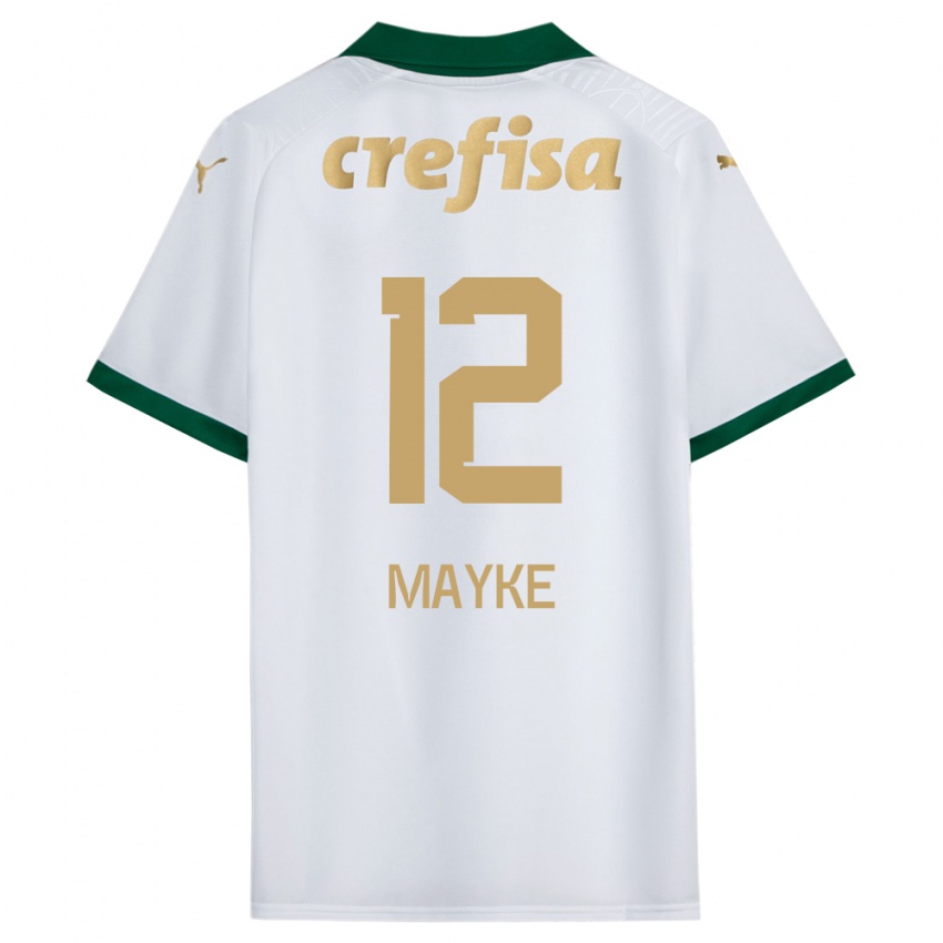 Niño Camiseta Mayke #12 Blanco Verde 2ª Equipación 2024/25 La Camisa