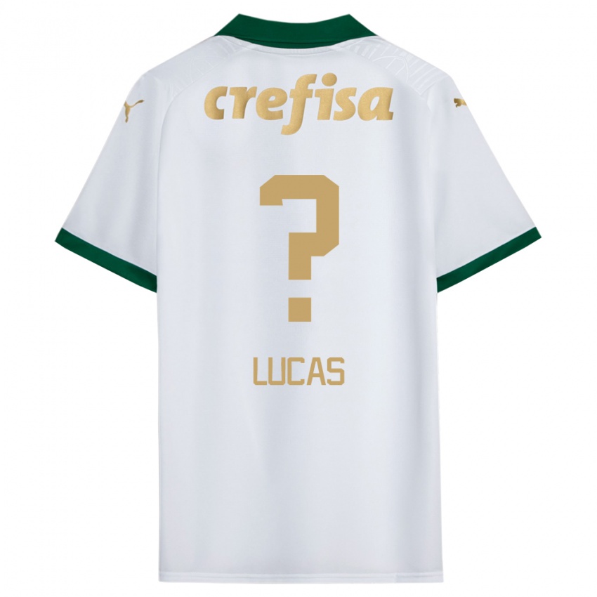 Niño Camiseta André Lucas #0 Blanco Verde 2ª Equipación 2024/25 La Camisa