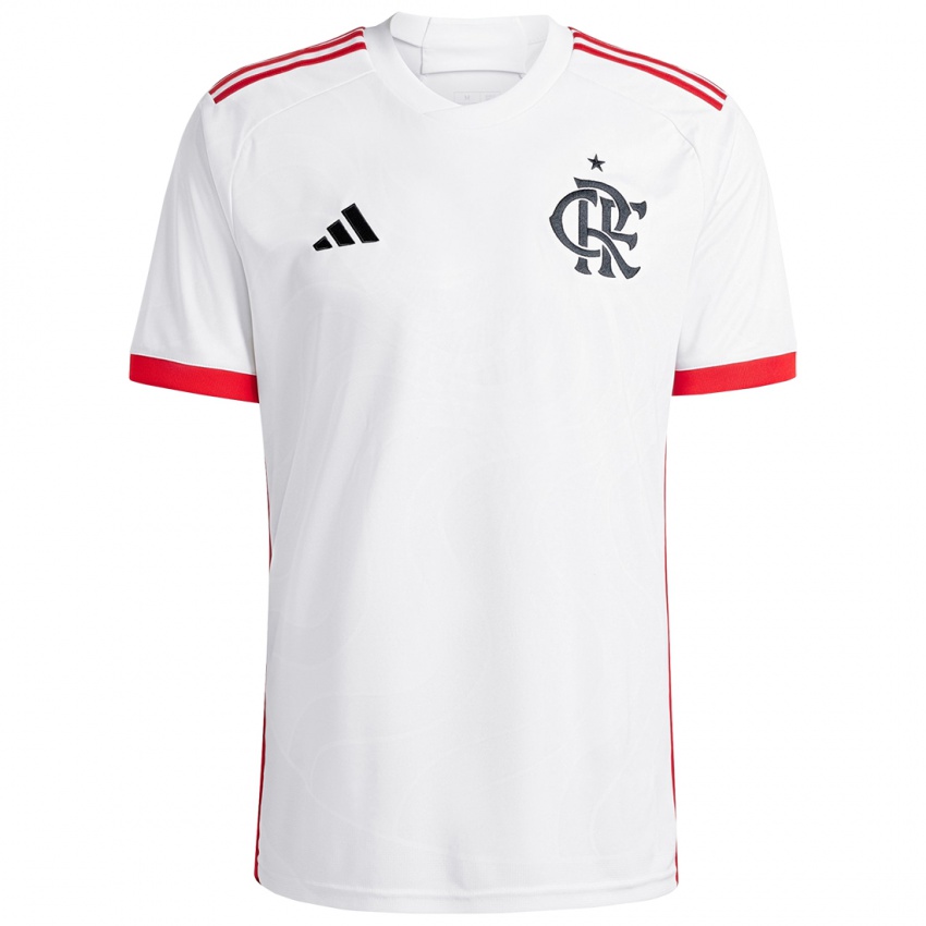 Niño Camiseta Caio Barone #0 Blanco Rojo 2ª Equipación 2024/25 La Camisa