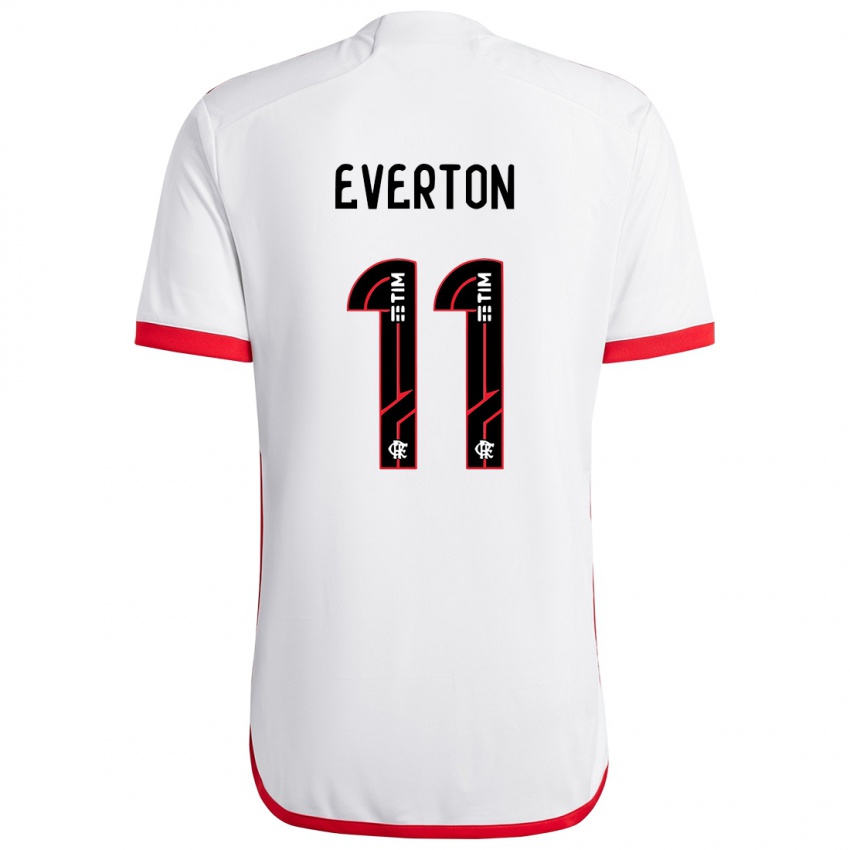 Niño Camiseta Everton #11 Blanco Rojo 2ª Equipación 2024/25 La Camisa