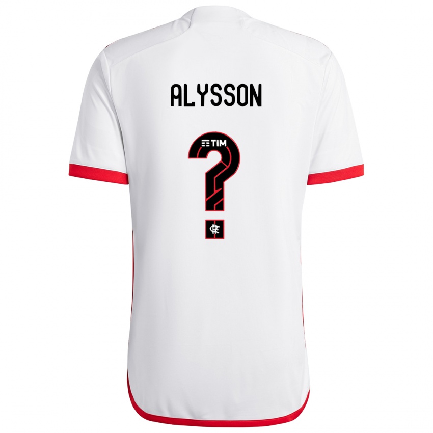 Niño Camiseta Alysson #0 Blanco Rojo 2ª Equipación 2024/25 La Camisa