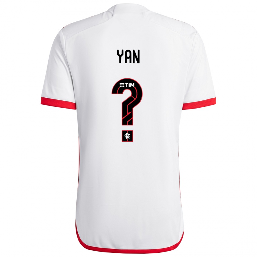 Niño Camiseta Wallace Yan #0 Blanco Rojo 2ª Equipación 2024/25 La Camisa