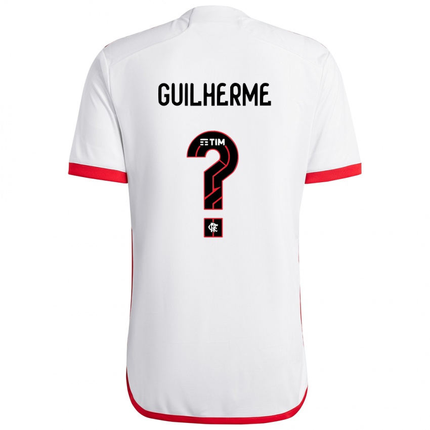 Niño Camiseta Guilherme #0 Blanco Rojo 2ª Equipación 2024/25 La Camisa