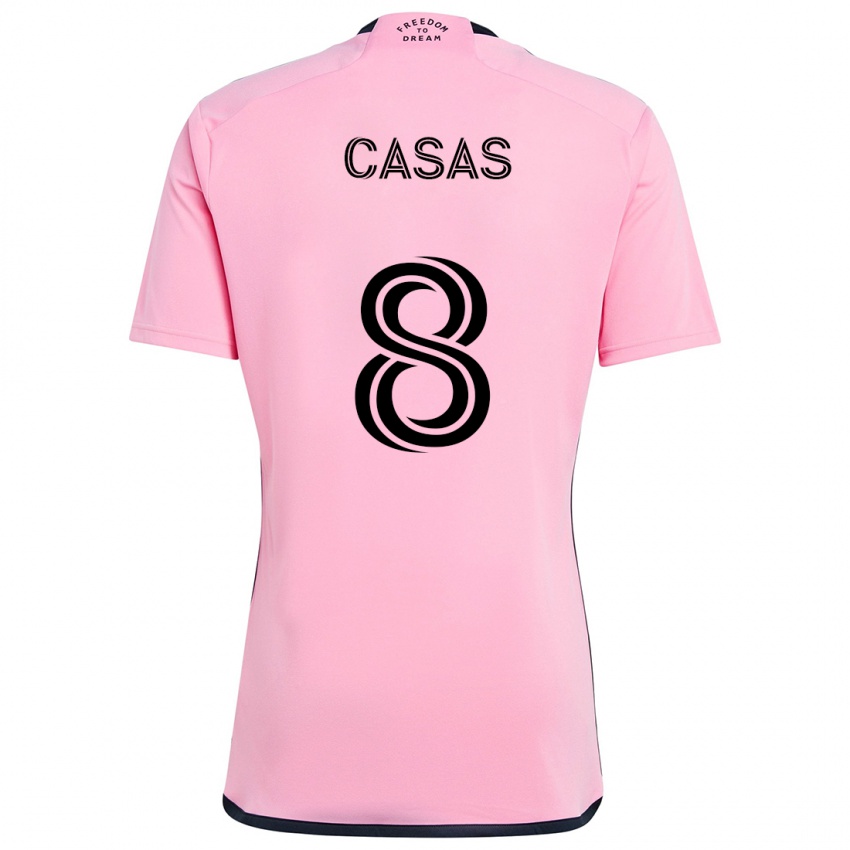 Hombre Camiseta Pep Casas #8 Rosa 1ª Equipación 2024/25 La Camisa