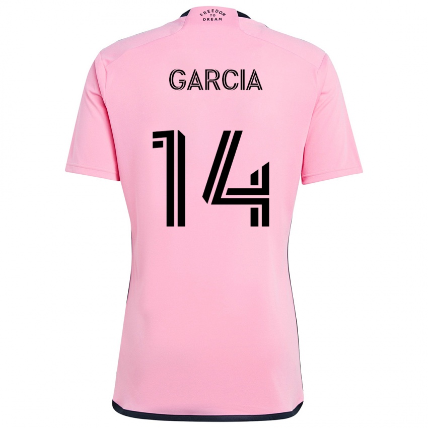 Hombre Camiseta Santiago Garcia #14 Rosa 1ª Equipación 2024/25 La Camisa