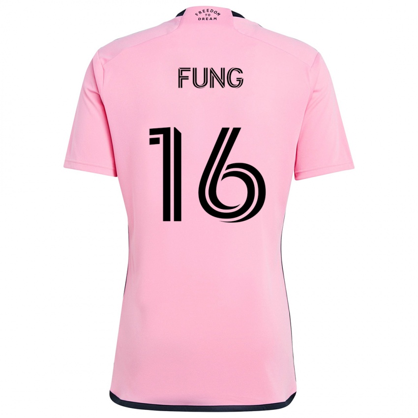 Hombre Camiseta Victor Fung #16 Rosa 1ª Equipación 2024/25 La Camisa