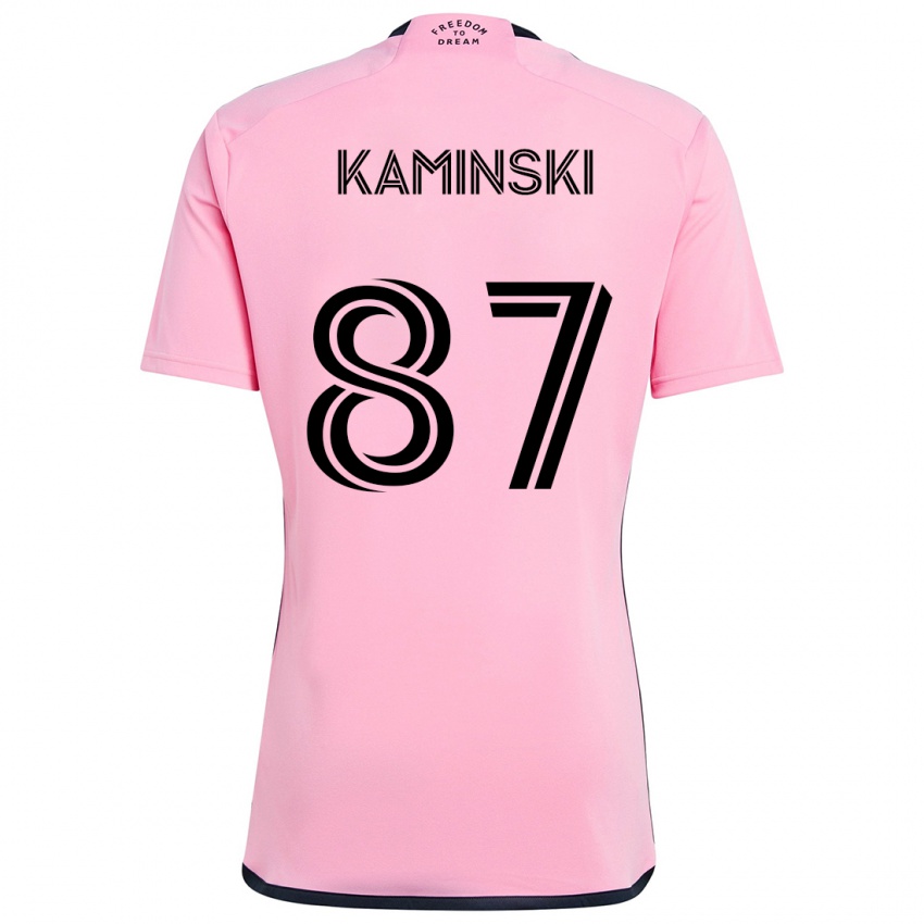 Hombre Camiseta Brett Kaminski #87 Rosa 1ª Equipación 2024/25 La Camisa