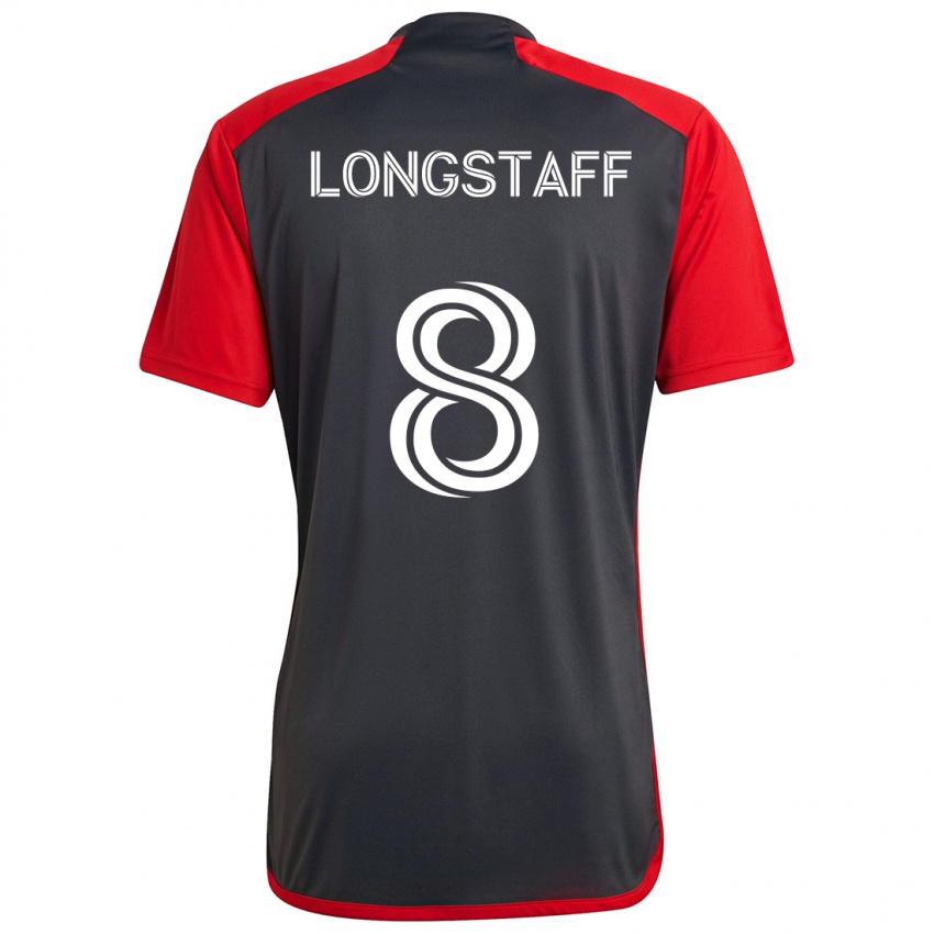 Hombre Camiseta Matty Longstaff #8 Rojo Grayn 1ª Equipación 2024/25 La Camisa