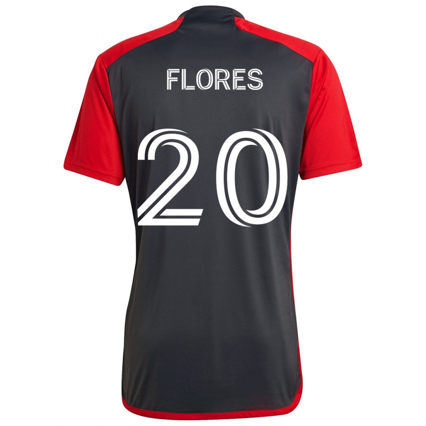 Hombre Camiseta Deybi Flores #20 Rojo Grayn 1ª Equipación 2024/25 La Camisa