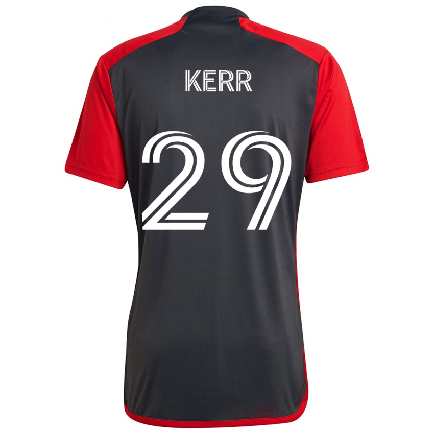 Hombre Camiseta Deandre Kerr #29 Rojo Grayn 1ª Equipación 2024/25 La Camisa