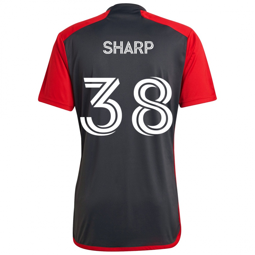 Hombre Camiseta Charlie Sharp #38 Rojo Grayn 1ª Equipación 2024/25 La Camisa