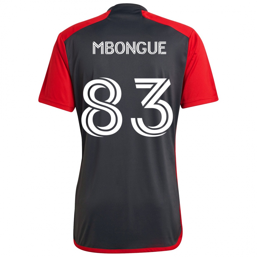 Hombre Camiseta Hugo Mbongue #83 Rojo Grayn 1ª Equipación 2024/25 La Camisa