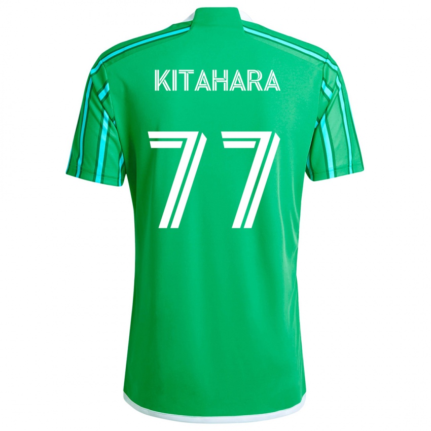 Hombre Camiseta Sota Kitahara #77 Verde Blanco 1ª Equipación 2024/25 La Camisa