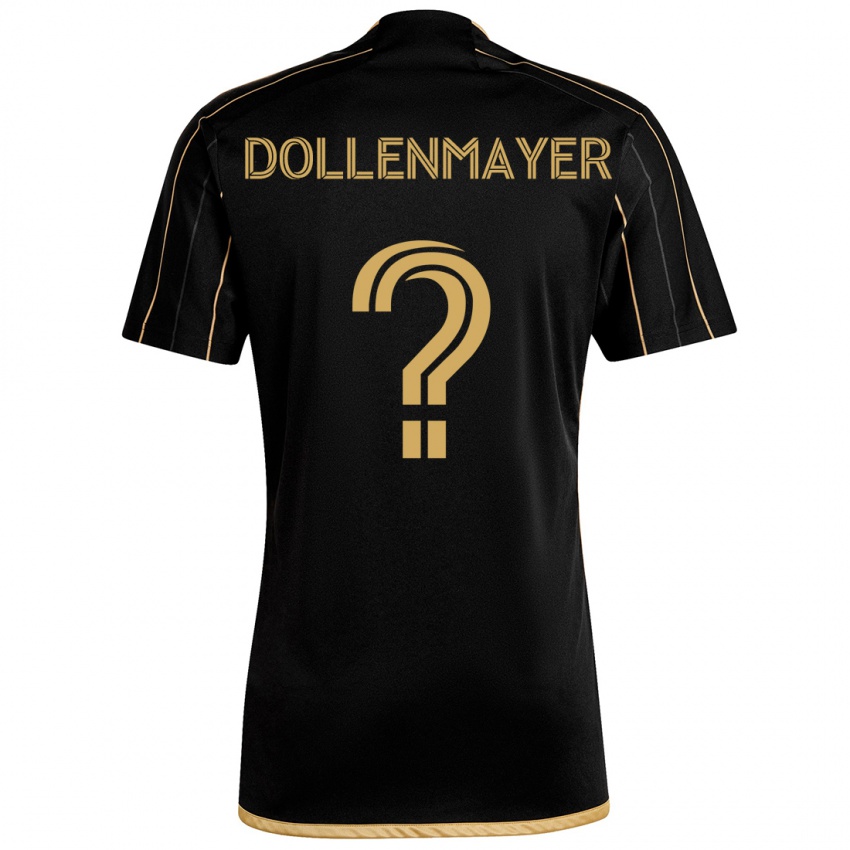 Hombre Camiseta Noah Dollenmayer #0 Oro Negro 1ª Equipación 2024/25 La Camisa