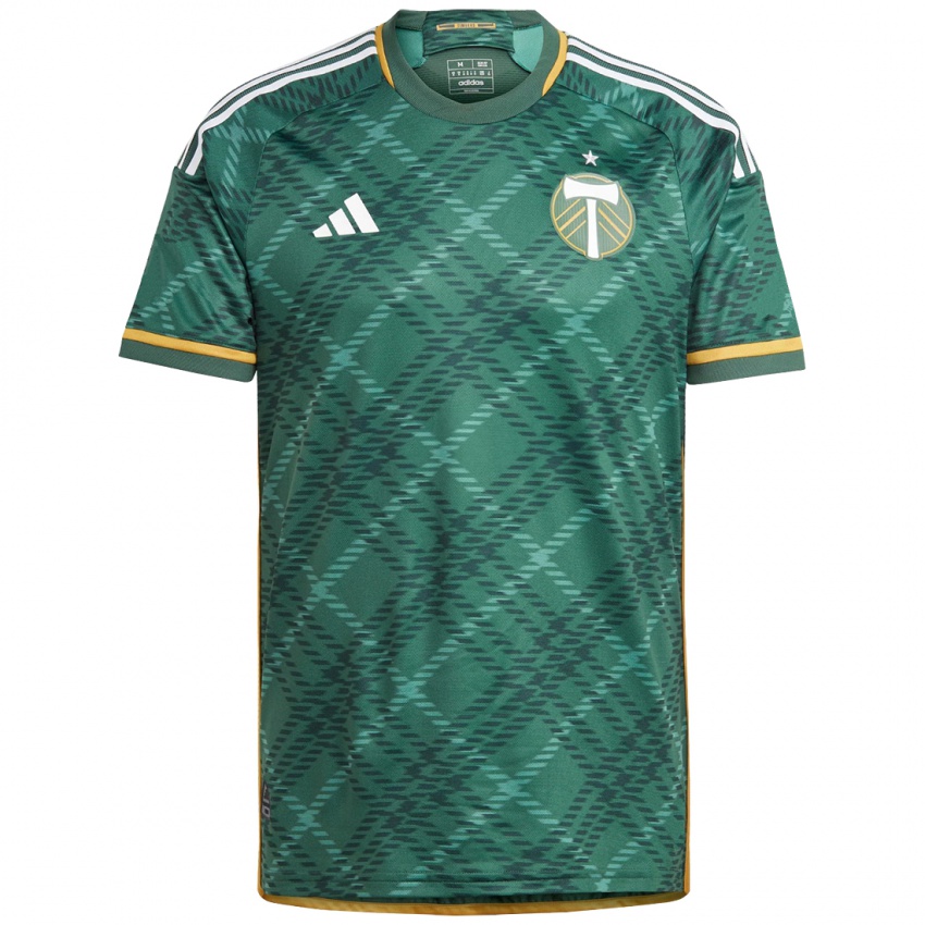 Hombre Camiseta Christian Mendoza #0 Verde Naranja 1ª Equipación 2024/25 La Camisa