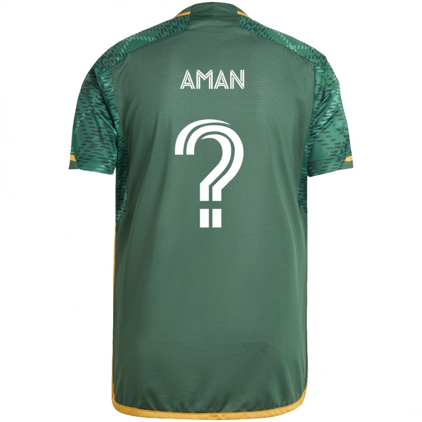 Hombre Camiseta Cole Aman #0 Verde Naranja 1ª Equipación 2024/25 La Camisa