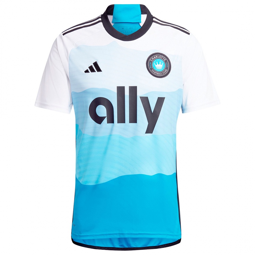 Hombre Camiseta Nathan Byrne #14 Azul Blanco 1ª Equipación 2024/25 La Camisa