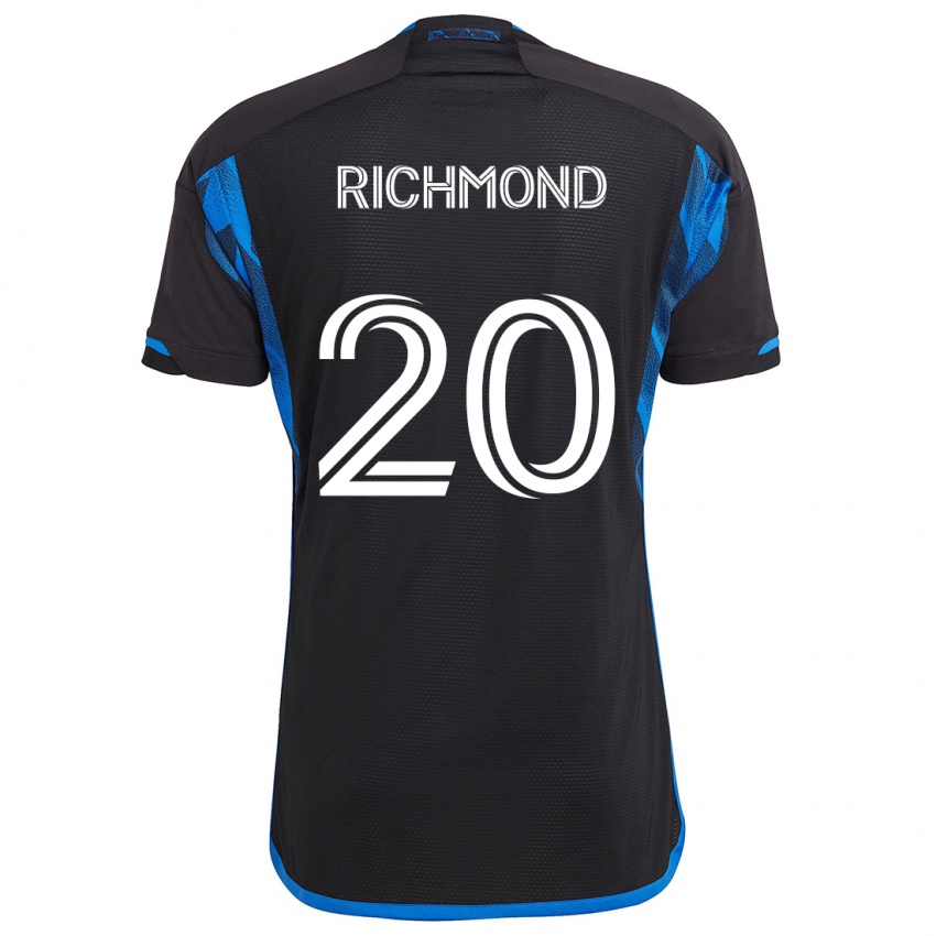 Hombre Camiseta Will Richmond #20 Azul Negro 1ª Equipación 2024/25 La Camisa