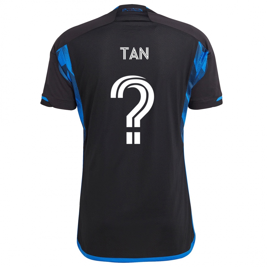 Hombre Camiseta Oliver Tan #0 Azul Negro 1ª Equipación 2024/25 La Camisa