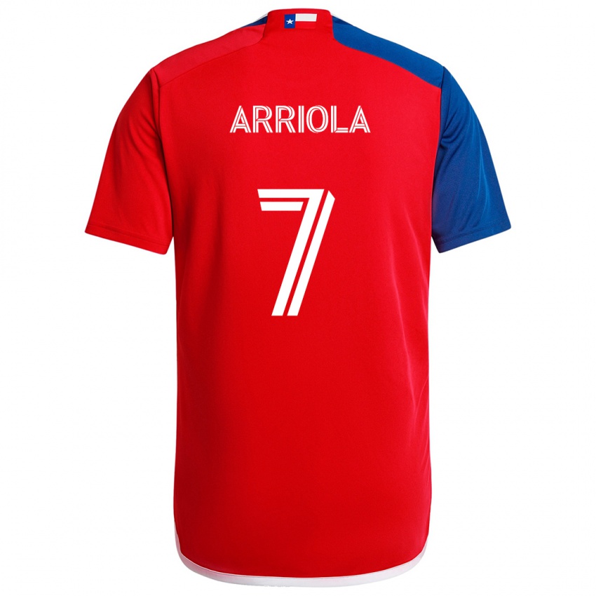 Hombre Camiseta Paul Arriola #7 Azul Rojo 1ª Equipación 2024/25 La Camisa