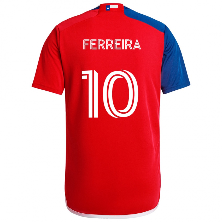 Hombre Camiseta Jesús Ferreira #10 Azul Rojo 1ª Equipación 2024/25 La Camisa