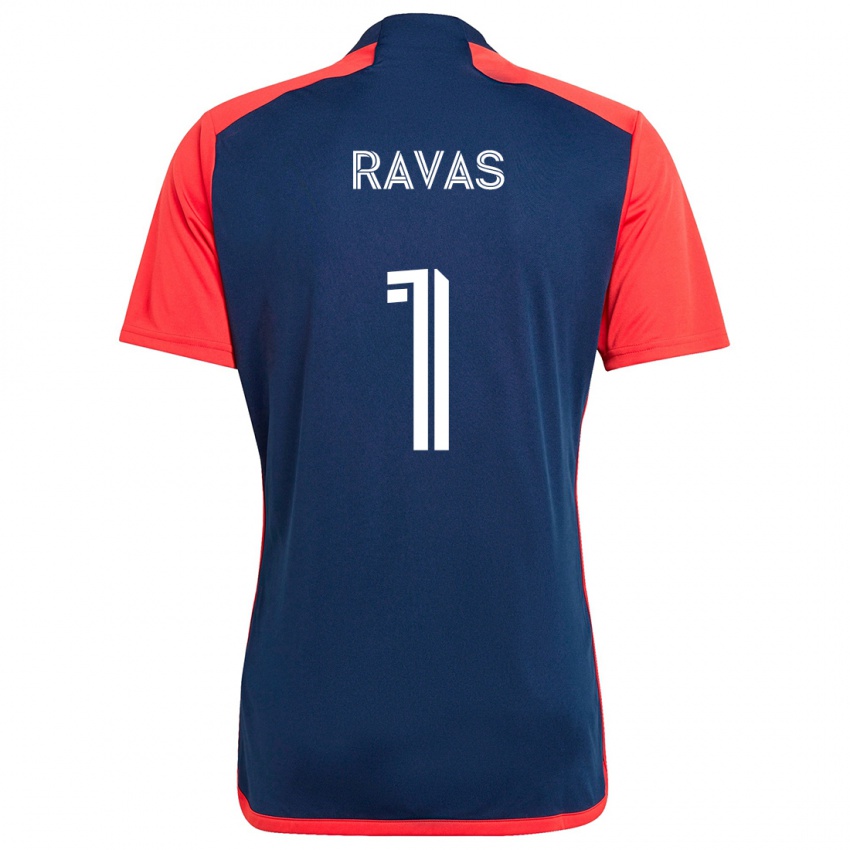 Hombre Camiseta Henrich Ravas #1 Azul Rojo 1ª Equipación 2024/25 La Camisa