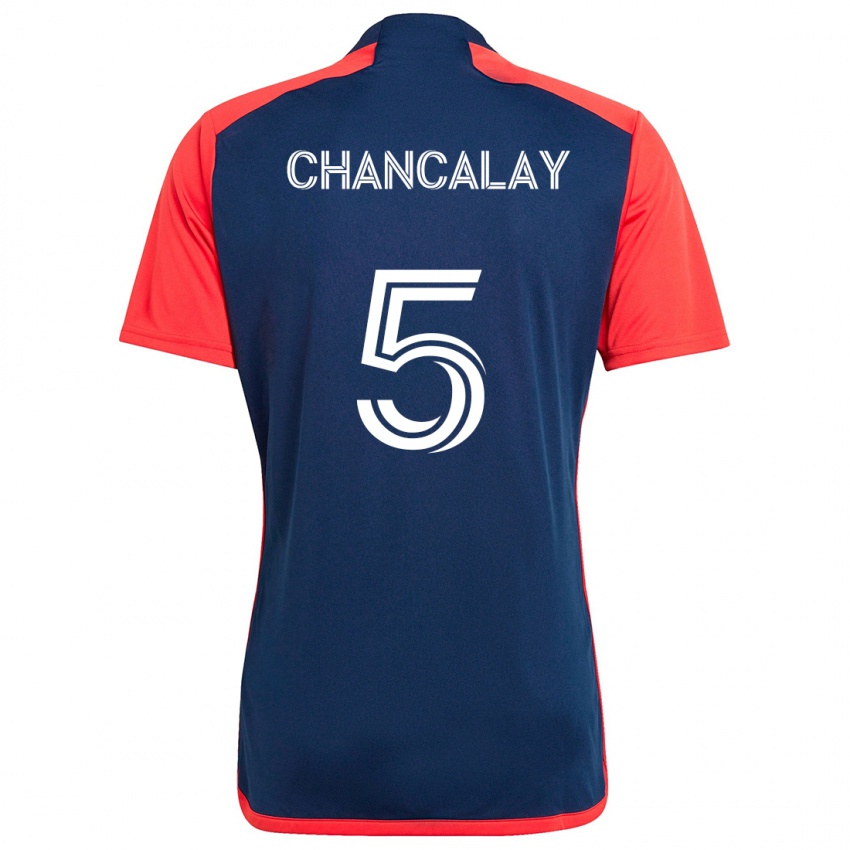 Hombre Camiseta Tomas Chancalay #5 Azul Rojo 1ª Equipación 2024/25 La Camisa