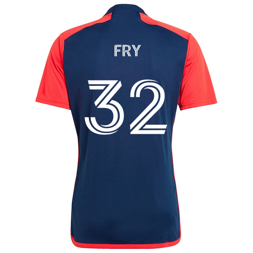 Hombre Camiseta Malcolm Fry #32 Azul Rojo 1ª Equipación 2024/25 La Camisa