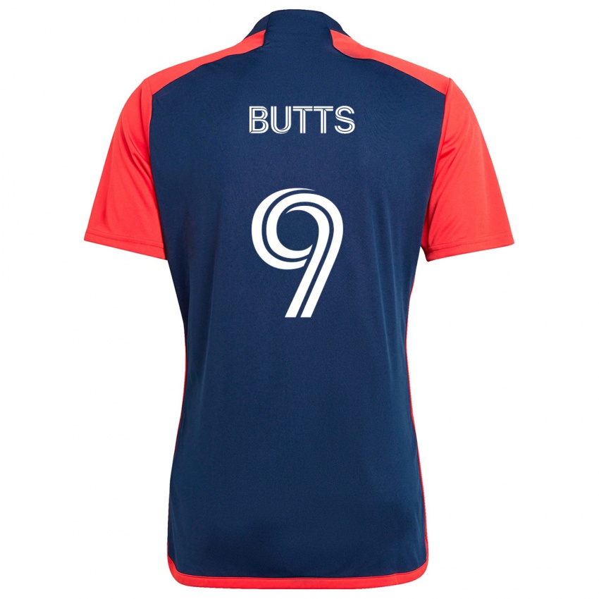 Hombre Camiseta Liam Butts #9 Azul Rojo 1ª Equipación 2024/25 La Camisa