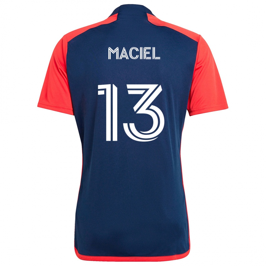 Hombre Camiseta Maciel #13 Azul Rojo 1ª Equipación 2024/25 La Camisa