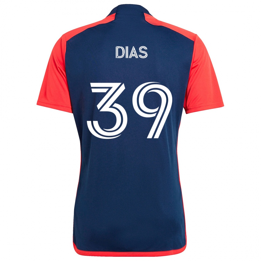 Hombre Camiseta Marcos Dias #39 Azul Rojo 1ª Equipación 2024/25 La Camisa