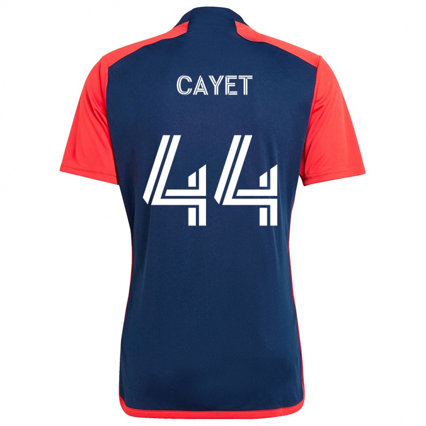 Hombre Camiseta Pierre Cayet #44 Azul Rojo 1ª Equipación 2024/25 La Camisa