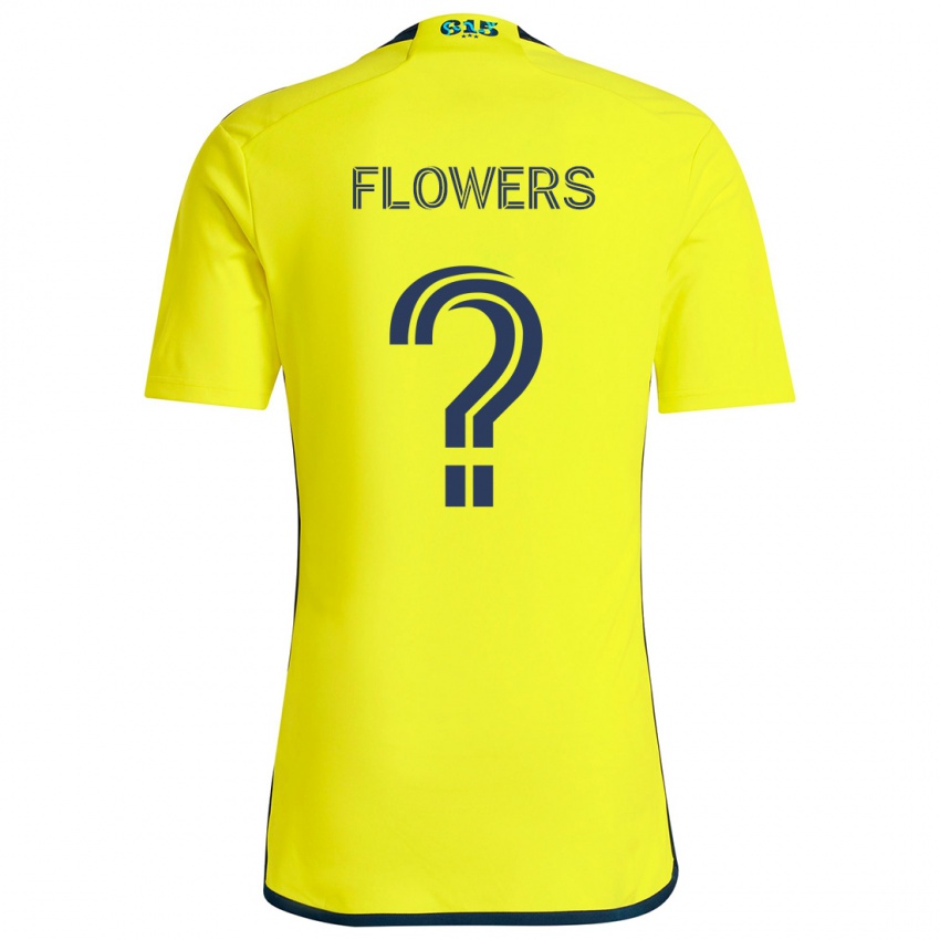 Hombre Camiseta Ashton Flowers #0 Amarillo Azul 1ª Equipación 2024/25 La Camisa