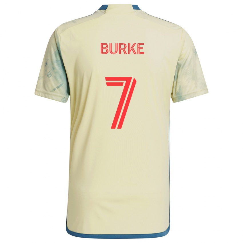 Hombre Camiseta Cory Burke #7 Amarillo Rojo Azul 1ª Equipación 2024/25 La Camisa