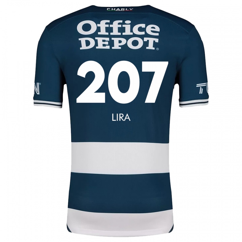 Hombre Camiseta Almir Lira #207 Azul Blanco 1ª Equipación 2024/25 La Camisa